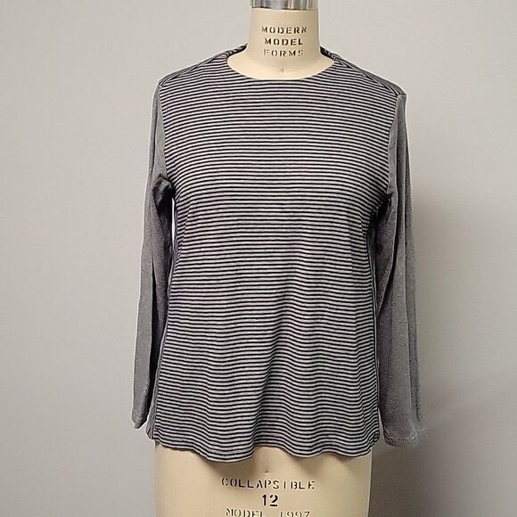 J. Jill perfect Pima Striped A-line top. Size M - Picture 1 of 6